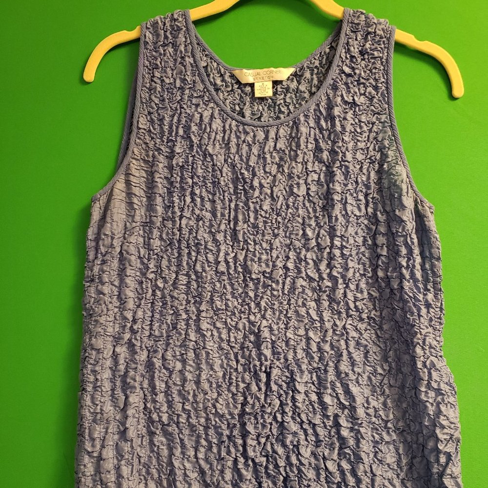 Casual Corner Stretch Blue Bubble Tank top